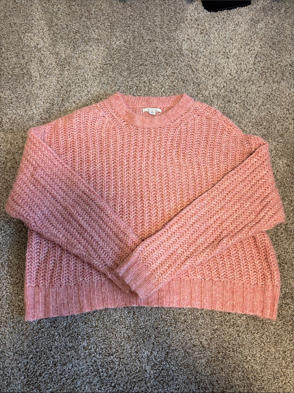 American Eagle Outfitters Soft Pink Crewneck Sweater